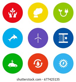 Set Of 9 Atmosphere Icons Set.Collection Of Fan, Energy, Purification And Other Elements.