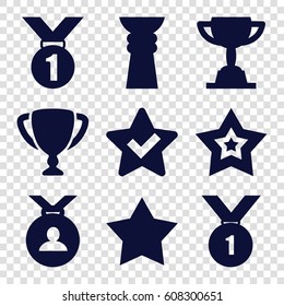 set of 9 best filled icons such as Star, medal, star, trophy