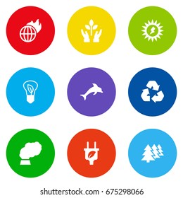 Set Of 9 Bio Icons Set.Collection Of Contamination, Cleaning, Energy And Other Elements.