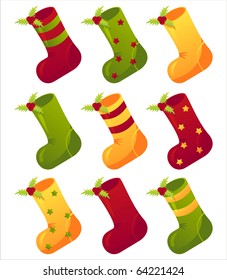 set of 9 christmas socks