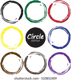 Set of 9 circles,Vector design elements.