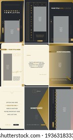Set of 9 colorful stories templates to be use in a lot of different projects