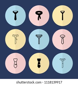 Set of 9 dresscode filled and outline icons such as