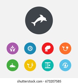 Set Of 9 Ecology Icons Set.Collection Of Energy, Eco, Treatment And Other Elements.