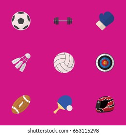 Set Of 9 Editable Active Icons. Includes Symbols Such As Hard Hat, Sphere, Circle And More. Can Be Used For Web, Mobile, UI And Infographic Design.