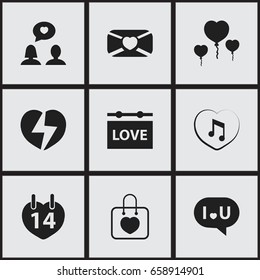 Set Of 9 Editable Amour Icons. Includes Symbols Such As Banner, Handbag, Confession. Can Be Used For Web, Mobile, UI And Infographic Design.