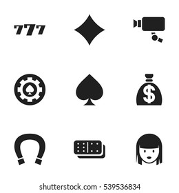 Set Of 9 Editable Business Icons. Includes Symbols Such As Moneybag, Rhombus, Tracking Cam And More. Can Be Used For Web, Mobile, UI And Infographic Design.