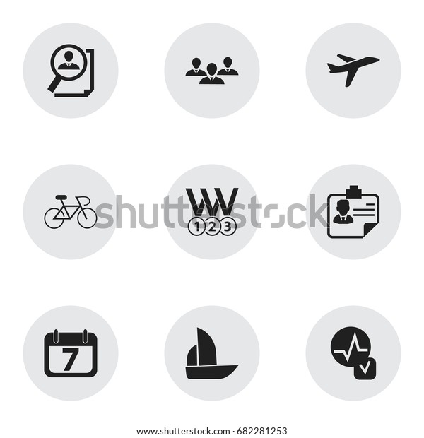 Set 9 Editable Complex Icons Includes Stock Vector (Royalty Free ...