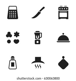 Set Of 9 Editable Cooking Icons. Includes Symbols Such As Sword, Shortcake, Salver And More. Can Be Used For Web, Mobile, UI And Infographic Design.