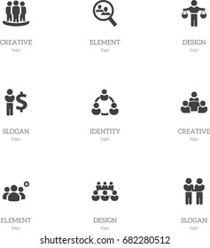 Set Of 9 Editable Cooperation Icons. Includes Symbols Such As Teamwork, Partnership, Agreement And More. Can Be Used For Web, Mobile, UI And Infographic Design.
