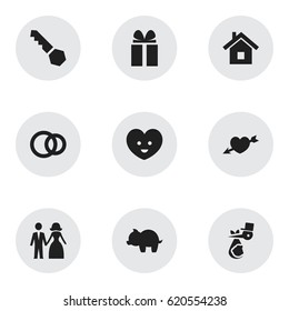 Set Of 9 Editable Folks Icons. Includes Symbols Such As Soul, Gift, Child And More. Can Be Used For Web, Mobile, UI And Infographic Design.