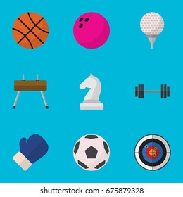 Set Of 9 Editable Healthy Icons. Includes Symbols Such As Sphere, Ball, Fighting And More. Can Be Used For Web, Mobile, UI And Infographic Design.