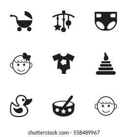 Baby Icons Stock Vector (Royalty Free) 201539159