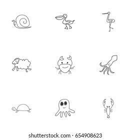 Set Of 9 Editable  Icons. Includes Symbols Such As Shadoof, Tortoise, Slug And More. Can Be Used For Web, Mobile, UI And Infographic Design.