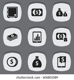 Set Of 9 Editable Investment Icons. Includes Symbols Such As Crate, Salary, Specie And More. Can Be Used For Web, Mobile, UI And Infographic Design.