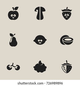 Set Of 9 Editable Kitchenware Icons. Includes Symbols Such As Cep, Cocos, Cream And More. Can Be Used For Web, Mobile, UI And Infographic Design.
