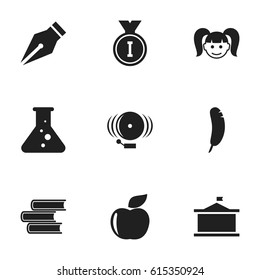 Set Of 9 Editable Science Icons. Includes Symbols Such As Daughter, Univercity, Library And More. Can Be Used For Web, Mobile, UI And Infographic Design.