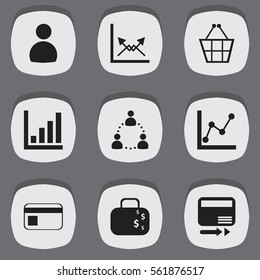 Set Of 9 Editable Statistic Icons. Includes Symbols Such As Bank Payment, Transmission, Schema And More. Can Be Used For Web, Mobile, UI And Infographic Design.