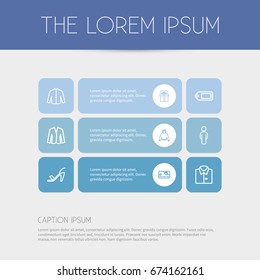 Set Of 9 Editable Trade Icons. Includes Symbols Such As Gift, Person, Tag And More. Can Be Used For Web, Mobile, UI And Infographic Design.
