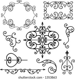 A set of 9 exquisitive and very clean ornamental designs.