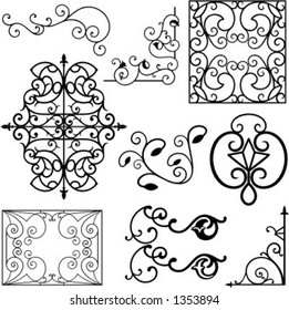 A set of 9 exquisitive and very clean ornamental designs.