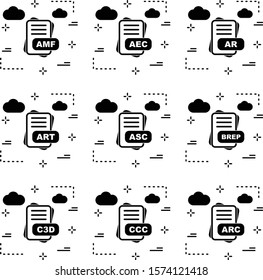 Set Of 9 File Format Icons For Mobile Application and websites

