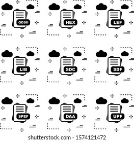 Set Of 9 File Format Icons For Mobile Application and websites
