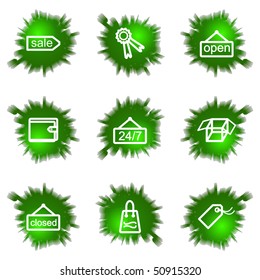 Set of 9 glossy green web icons (see other in my portfolio).