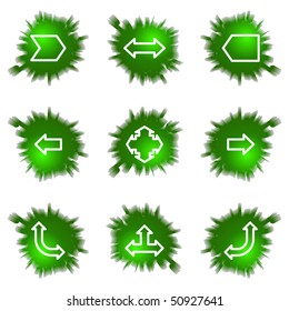 Set of 9 glossy green web icons (see other in my portfolio).