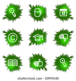 Set of 9 glossy green web icons (see other in my portfolio).