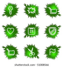 Set of 9 glossy green web icons (see other in my portfolio).