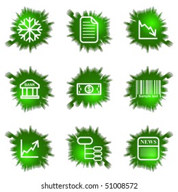 Set of 9 glossy green web icons (see other in my portfolio).