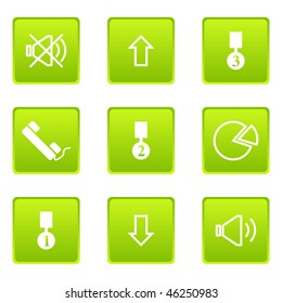 Set of 9 glossy web icons (set 6)