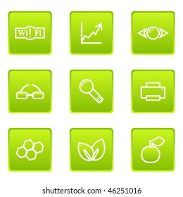Set of 9 glossy web icons (set 16)