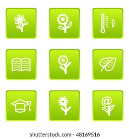 Set of 9 glossy web icons (set 23).