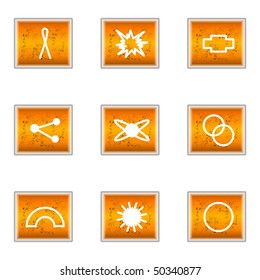 Set of 9 glossy web icons (set 10).