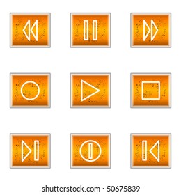 Set of 9 glossy web icons (set 23).
