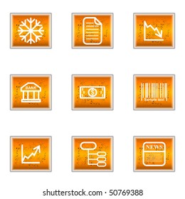 Set of 9 glossy web icons (set 29).