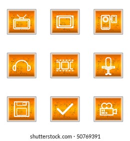 Set of 9 glossy web icons (set 30).