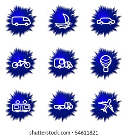 Set of 9 glossy web icons (set 5).