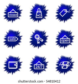 Set of 9 glossy web icons (set 9).