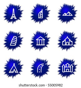 Set of 9 glossy web icons (set 11).
