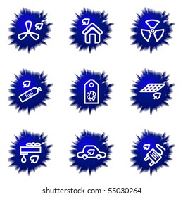 Set of 9 glossy web icons (set 17).