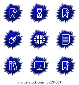 Set of 9 glossy web icons (set 22).