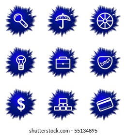 Set of 9 glossy web icons (set 24).