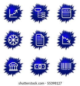 Set of 9 glossy web icons (set 29).