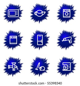 Set of 9 glossy web icons (set 32).