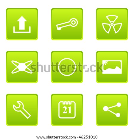 Set of 9 glossy web icons (set 14)