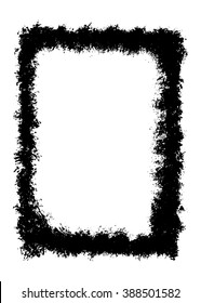Set of 9 grunge black abstract textured vector rectangular frame. Vector design grunge element. Vector abstract background. Vector abstract shape. Vintage vector rectangular frame.