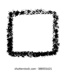 Set of 9 grunge black abstract textured vector square frame. Vector design grunge element. Vector abstract background. Vector abstract shape. Vintage vector square frame. Retro vector square frame.